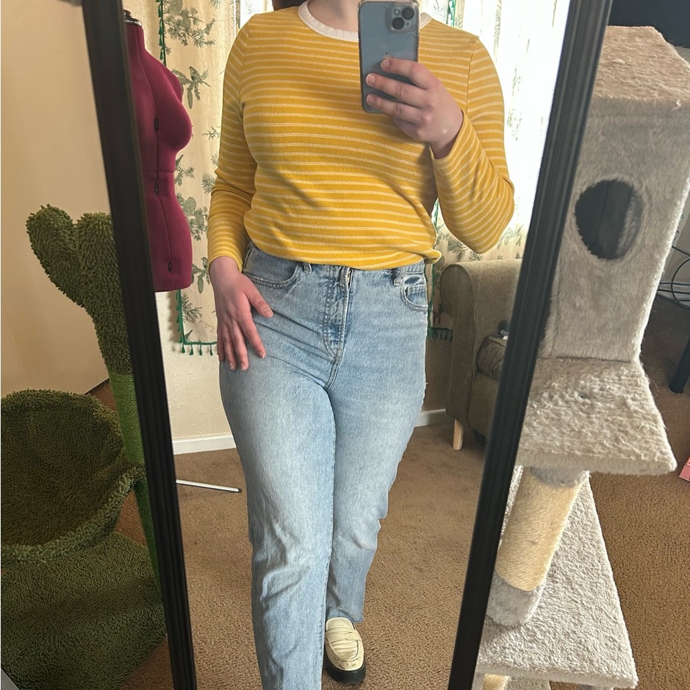 Old Navy Yellow Striped Shirt